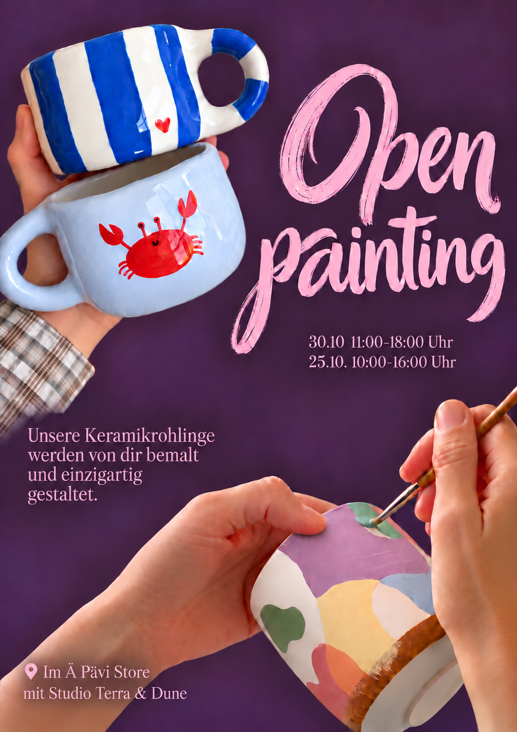 Open Painting - Kermaik bemalen