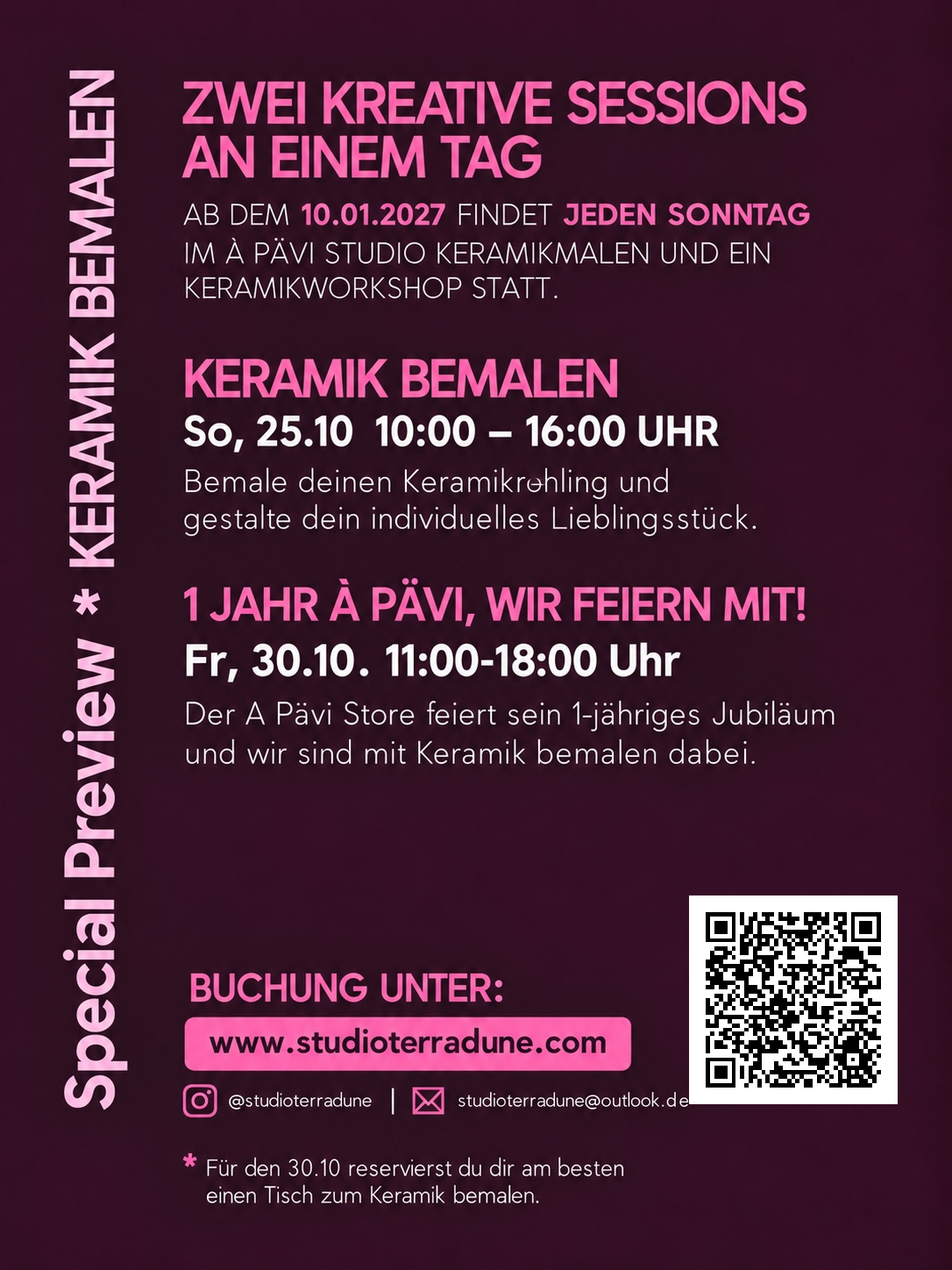 Open Painting - Kermaik bemalen